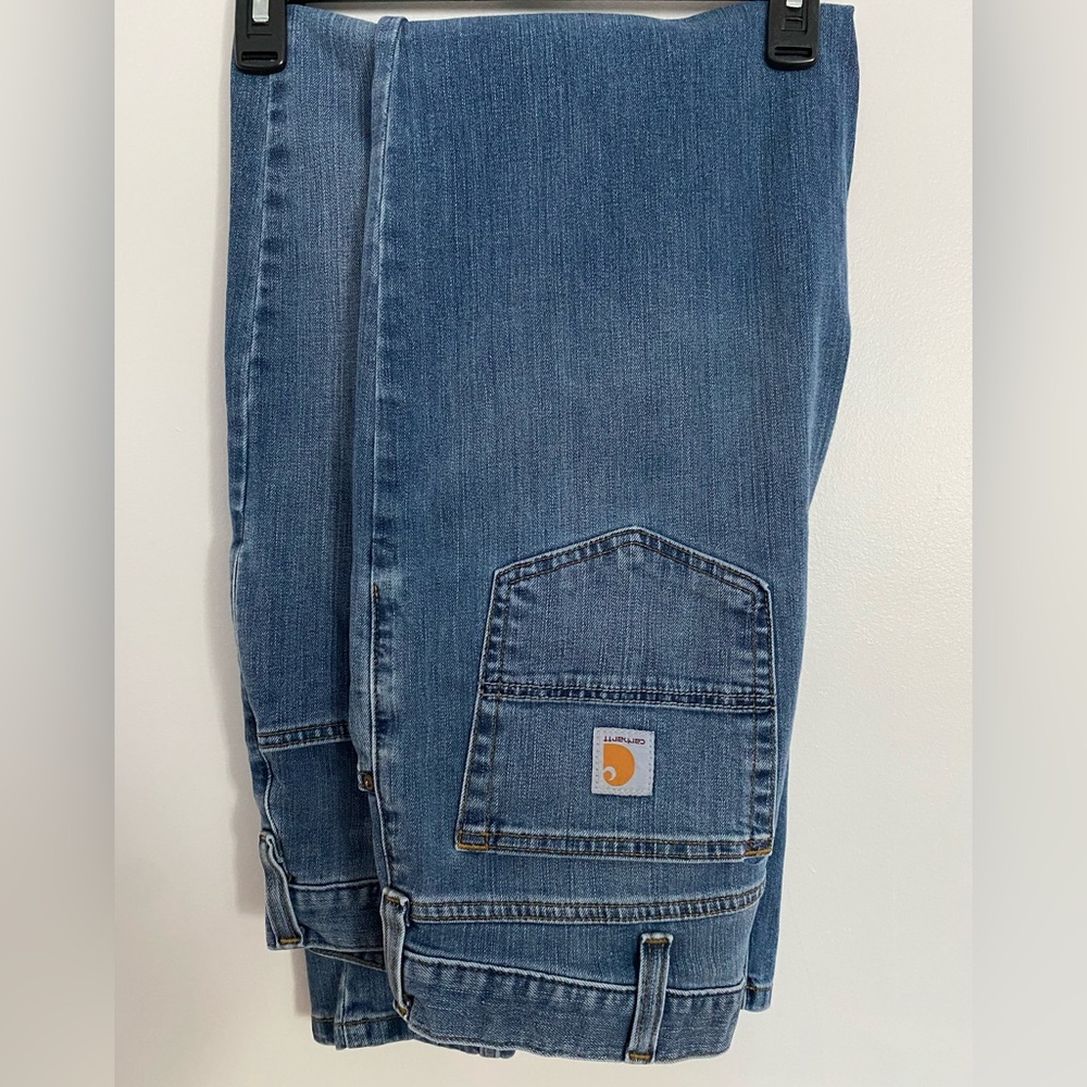 Carhartt Men's Denim Relaxed Fit Jeans 38x32 with Logo Patch